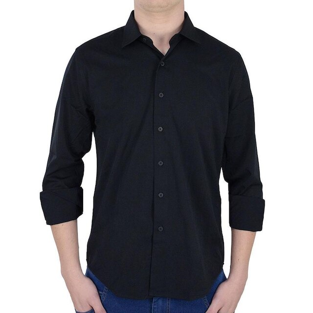 Camisa Social Masculino Navaratti Social Bambu Preto - 2502