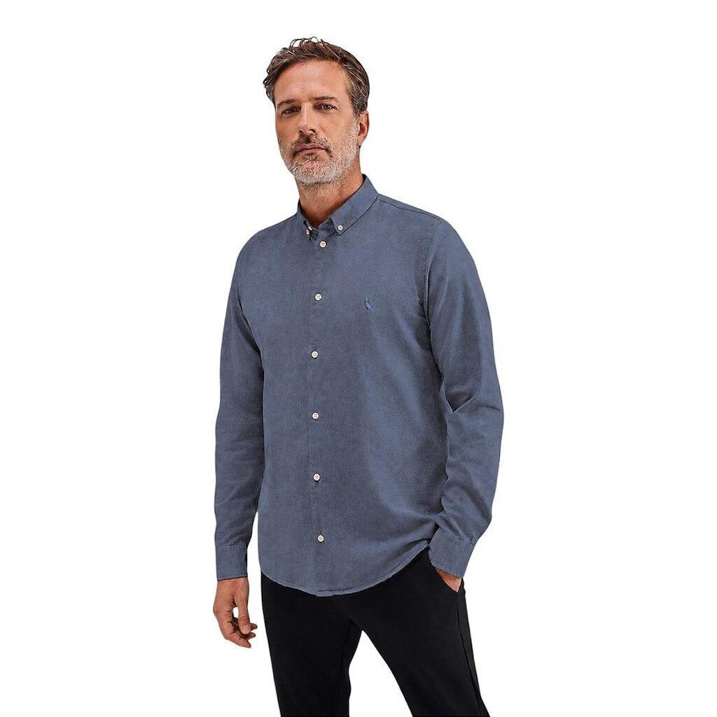 Camisa Social Reserva Manga Longa New Oxford Color Marinho