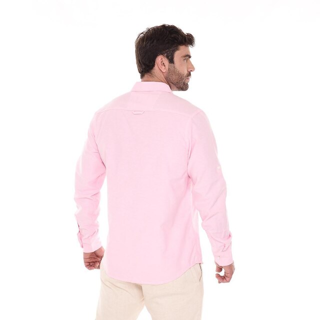 Camisa Social Slim Fit Masculina Camisa de Linho Casual Lili