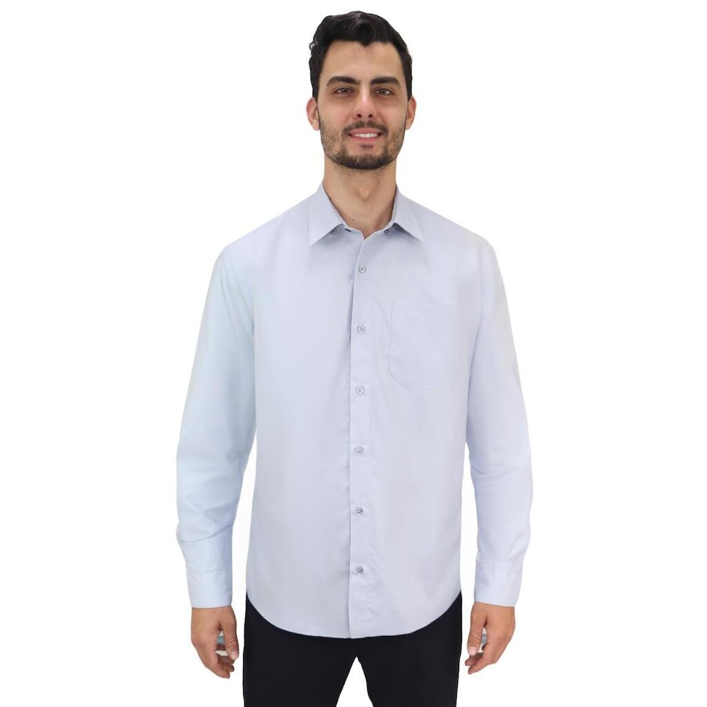 Camisa social slim masculina manga longa - Promocional