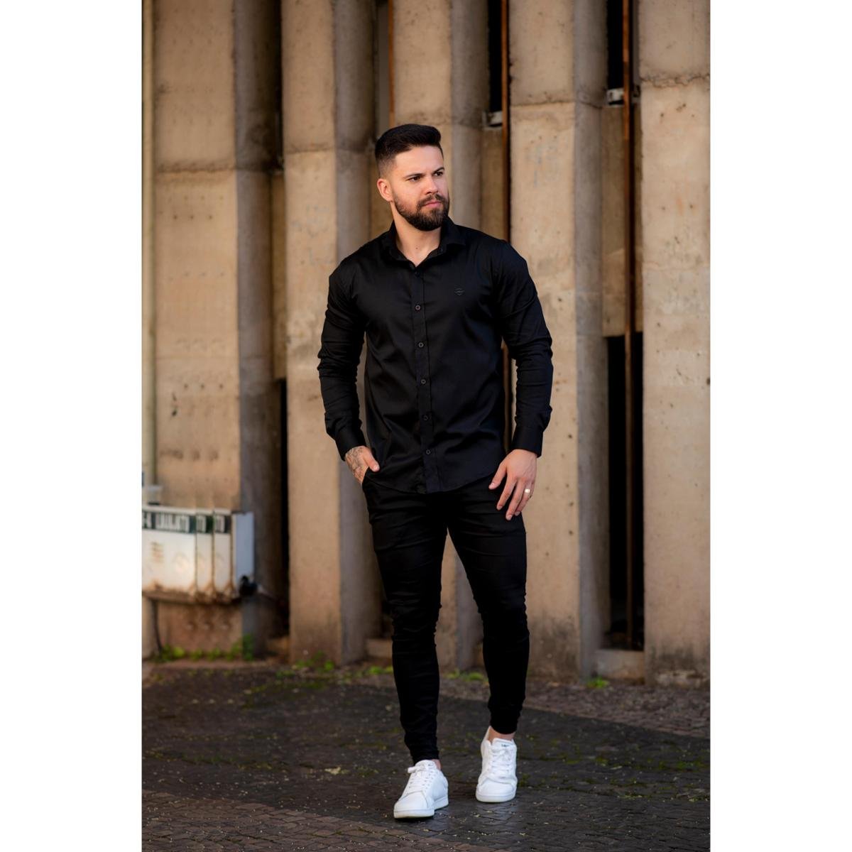 Roupa Social Calça E Camisa Camisa Social Calça Preta De Homem