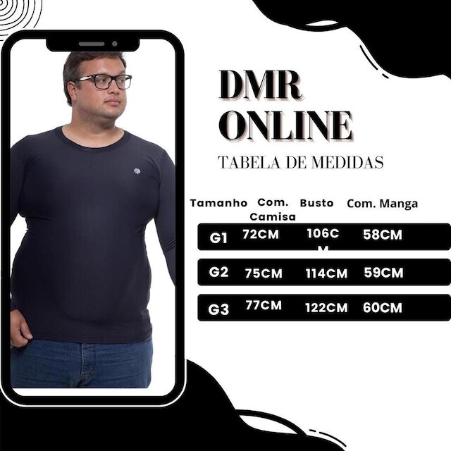 Camisa Térmica Dr Fit Masculina Plus Size Uv50+ Segunda Pele Proteção Solar