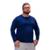 Camisa Térmica Dr Fit Masculina Plus Size Uv50+ Segunda Pele Proteção Solar - Azul Claro