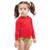 Camisa Termica Infantil 030;Gênero:Feminino - Vermelho