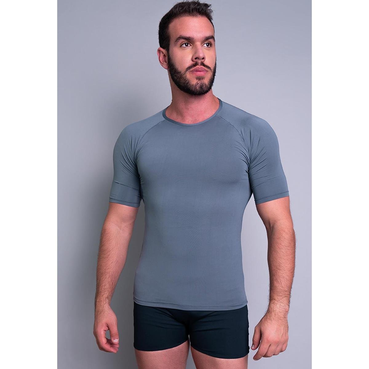 Camisa Térmica Manga Curta Segunda Pele MVB Modas Masculina Menor preço em Camisa Térmica Manga Curta Segunda Pele MVB Modas Masculina