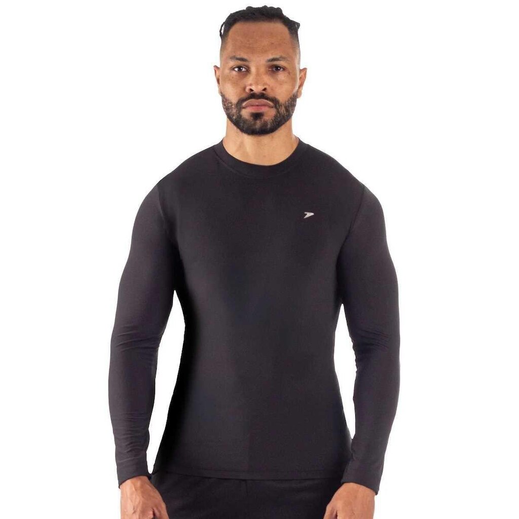 Camisa Térmica Poker Skin New Masculina - Preto Preto P