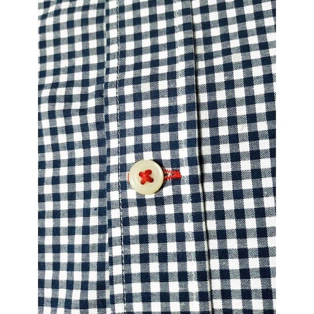 Camisa Tommy Hilfiger Masculina Xadrez Gingham Branca/Marinho