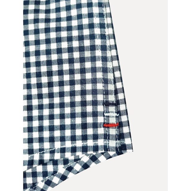 Camisa Tommy Hilfiger Masculina Xadrez Gingham Branca/Marinho