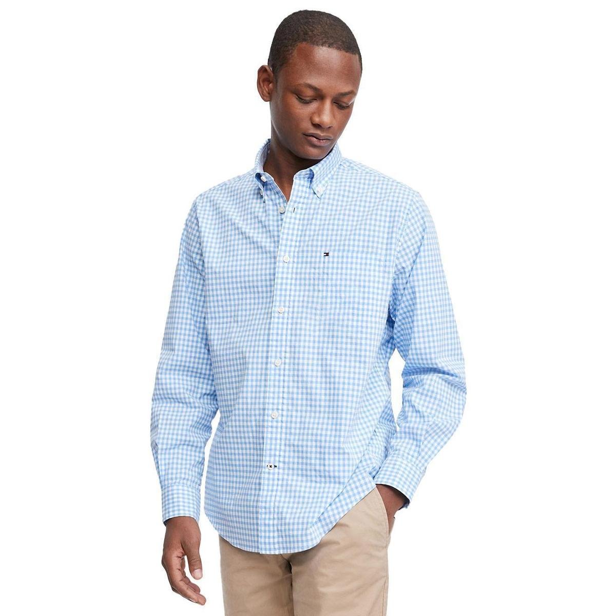 Camisa Tommy Hilfiger Xadrez Gingham Masculina Menor preço em Camisa Tommy Hilfiger Xadrez Gingham Masculina