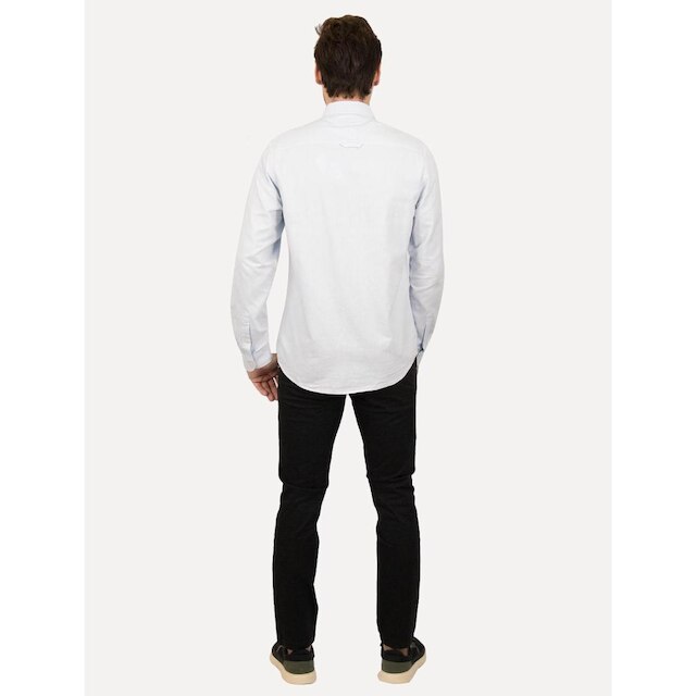 Camisa Tommy Jeans Masculina Regular Classic Oxford Pocket Azul Claro