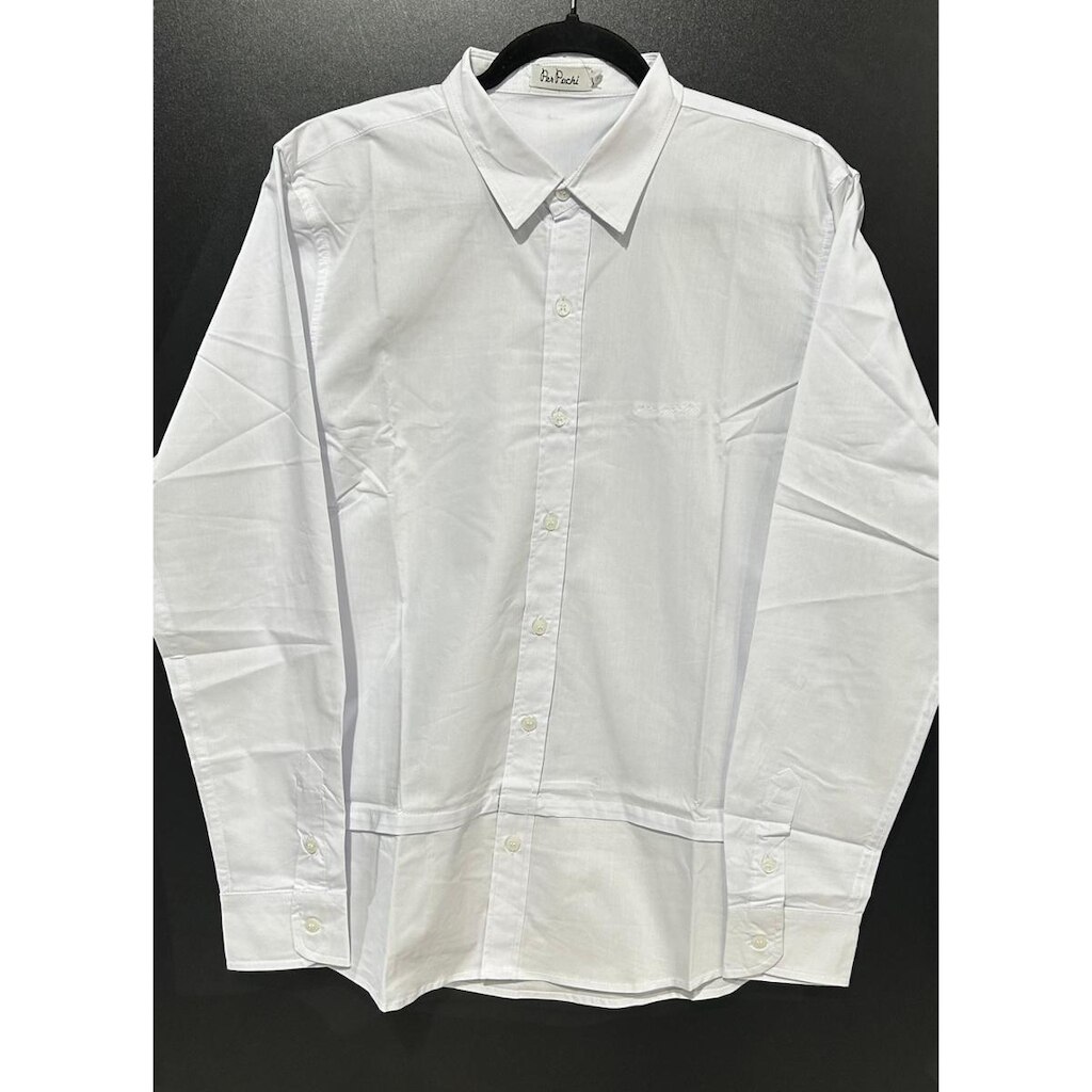 Camisa tricoline M/Longa Bara aplicada Slim Per Pochi