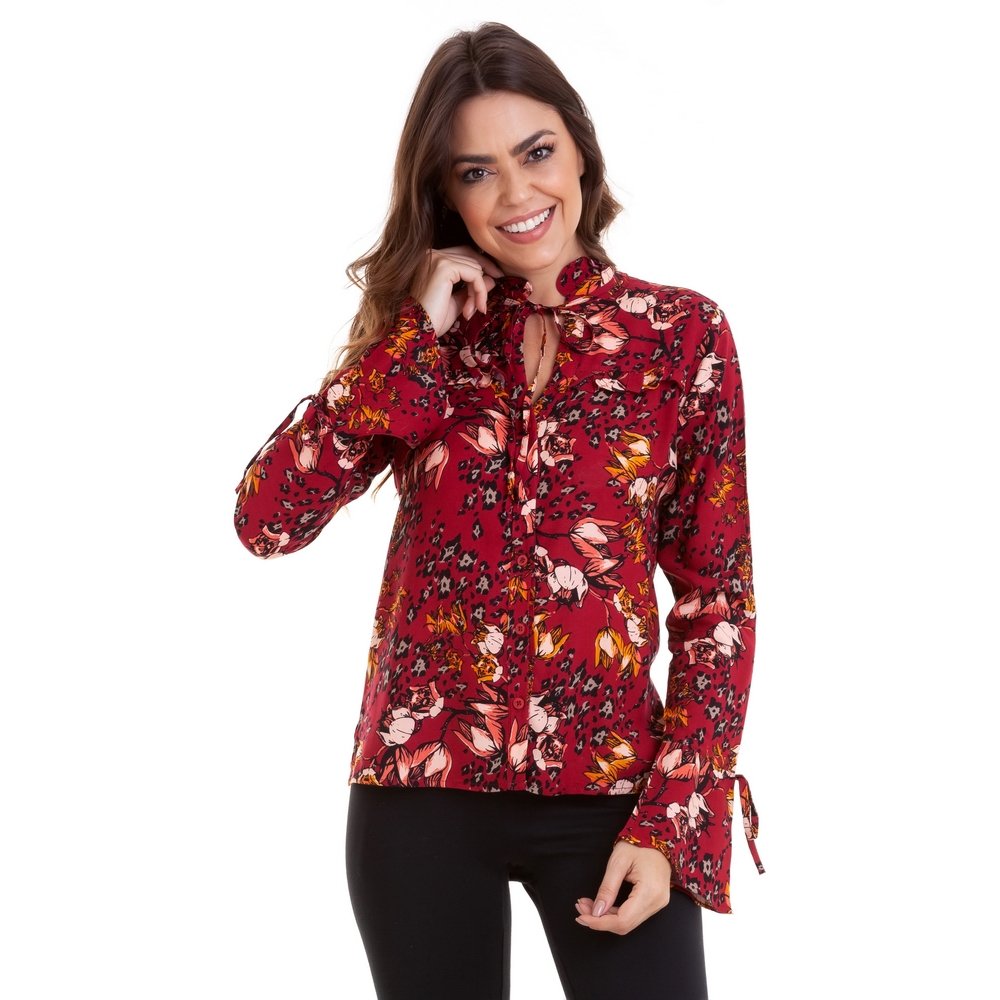 camisa feminina de amarrar