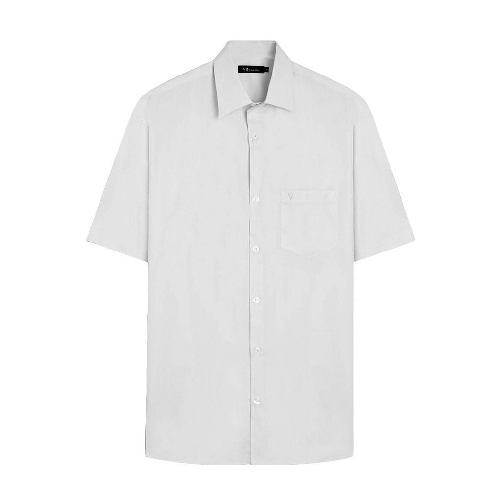 Camisa VR Masculina Casual Manga Curta Pocket Silicon Oil Branca