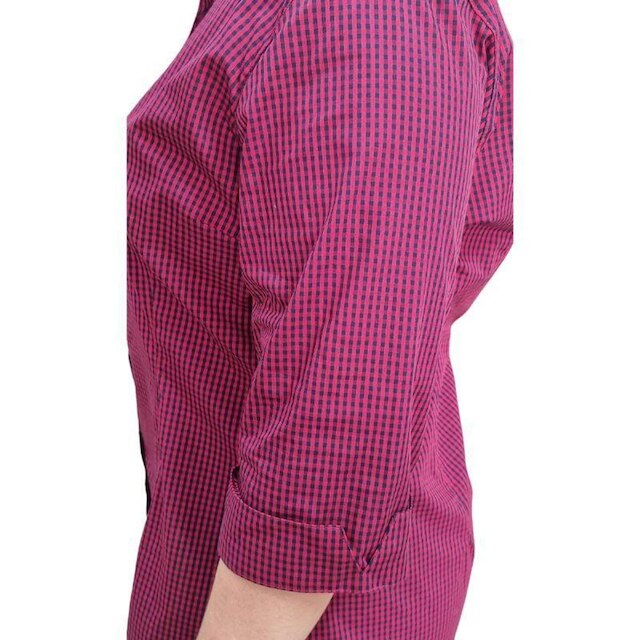 Camisa Xadrez 782 Feminina Manga 3/4 Algodão 100%