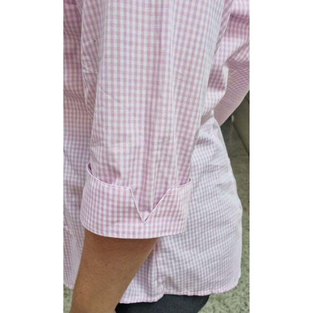 Camisa Xadrez 782 Feminina Manga 3/4 Algodão 100%