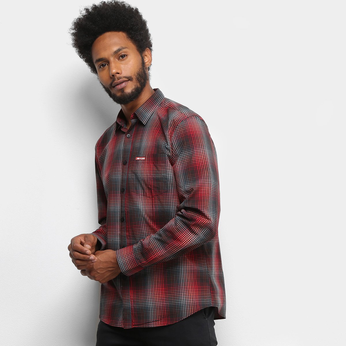 Camisa Xadrez Ellus 2nd Floor Marsala Check Classic French Manga Longa Masculina - Vermelho Menor preço em Camisa Xadrez Ellus 2nd Floor Marsala Check Classic French Manga Longa Masculina - Vermelho