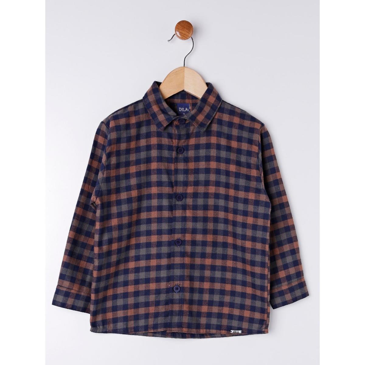 camisa xadrez cinza masculina