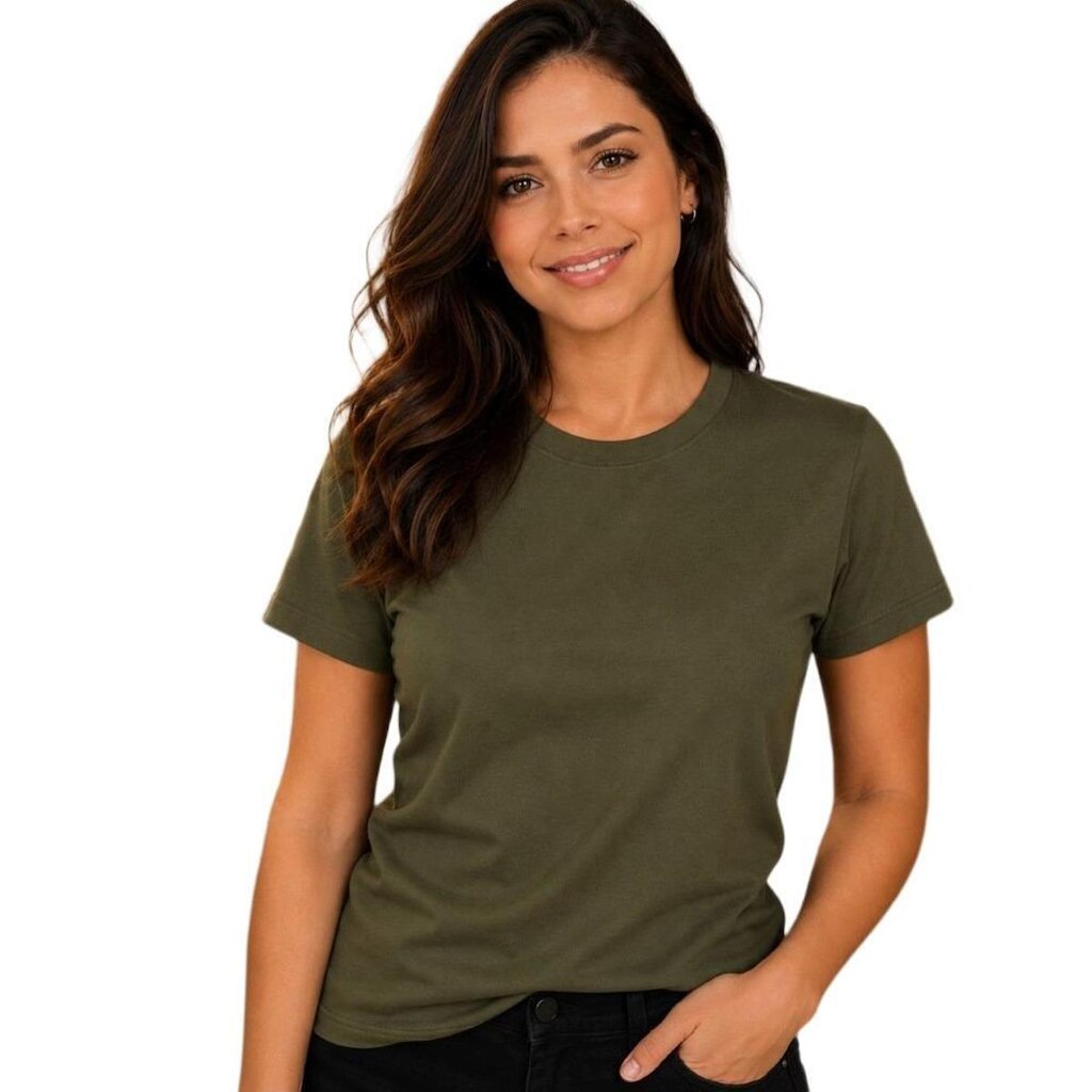 Camiseta 100% Algodão Feminina Blusa Academia Manga Curta