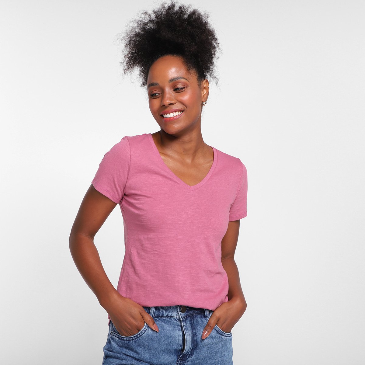 Camiseta Abrange Básica Feminina - Rosa Escuro é ruim? Camiseta Abrange Básica Feminina - Rosa Escuro é boa?