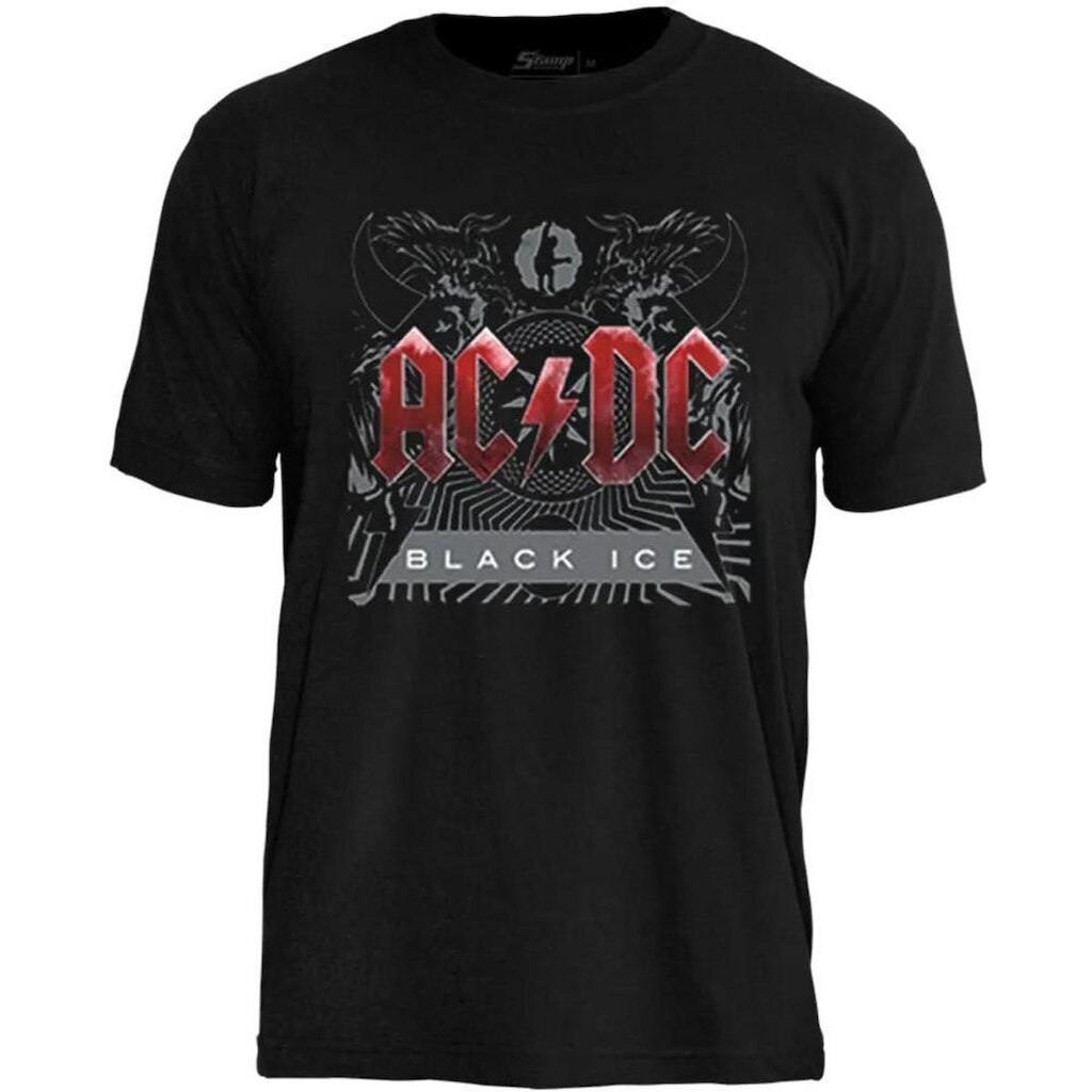 Camiseta AcDc Unissex Stamp em Algodão Manga Curta Gola Redonda – Oficial