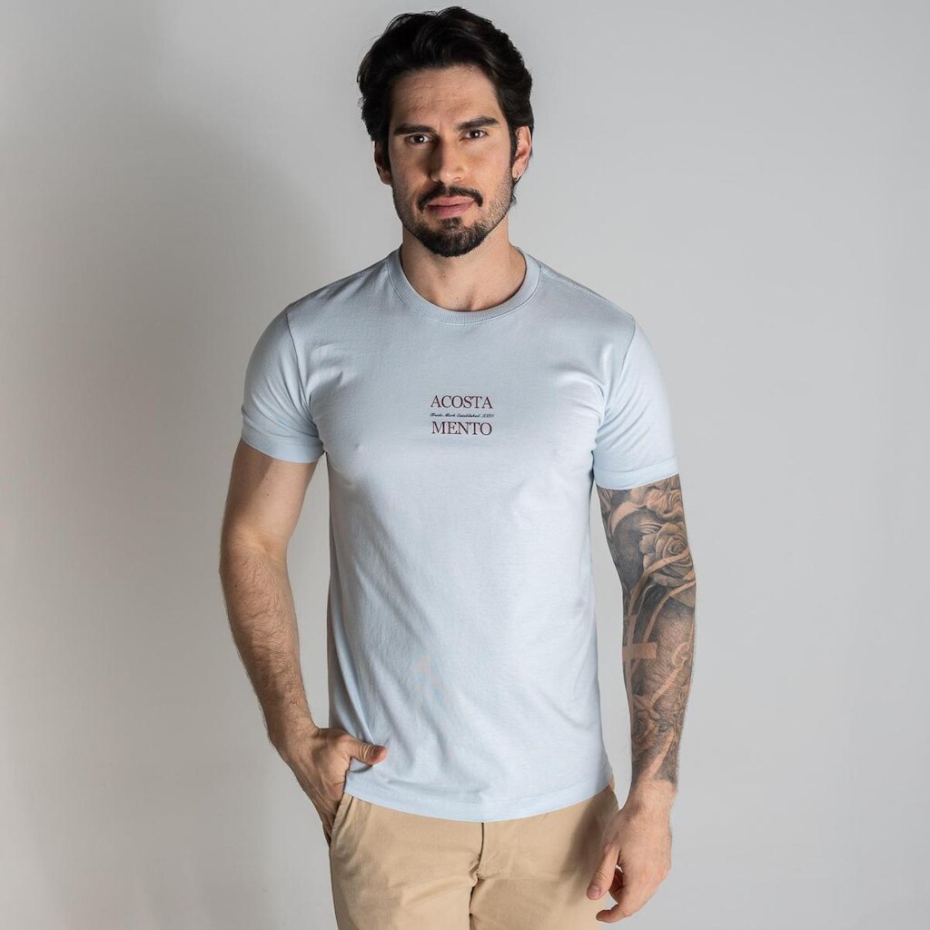 Camiseta Acostamento Casual 1993 Azul Claro