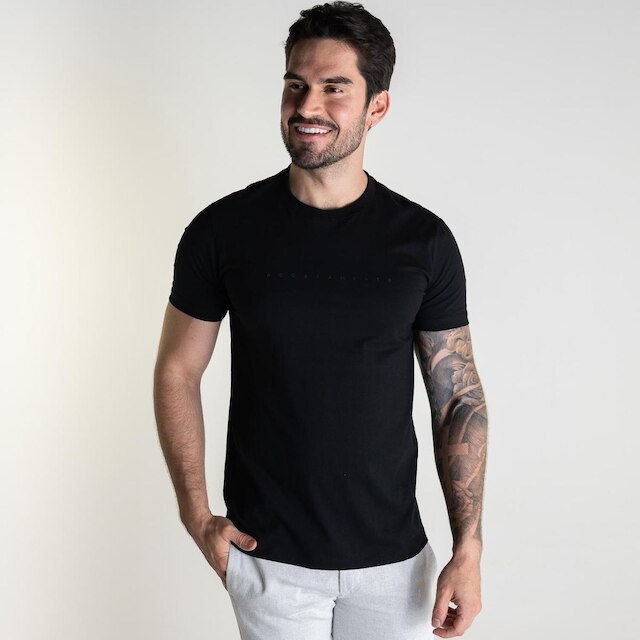 Camiseta Acostamento Minimalist Preta