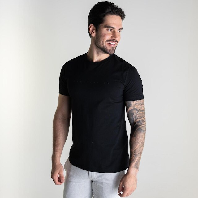 Camiseta Acostamento Minimalist Preta