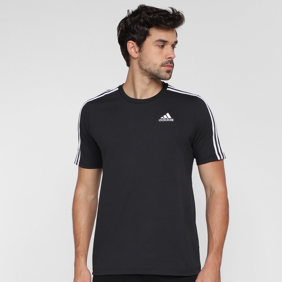 Camiseta Adidas 3 Listras - Preto+Branco é ruim? Camiseta Adidas 3 Listras - Preto+Branco é boa?