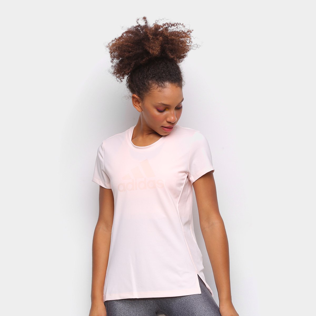 camiseta adidas feminina rosa bebe