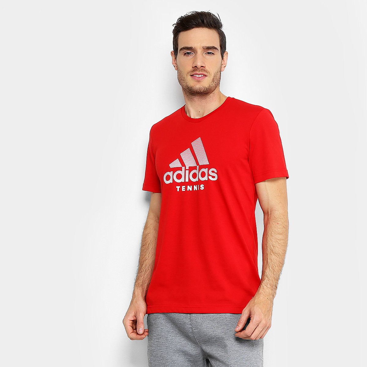 camisa adidas masculina vermelha
