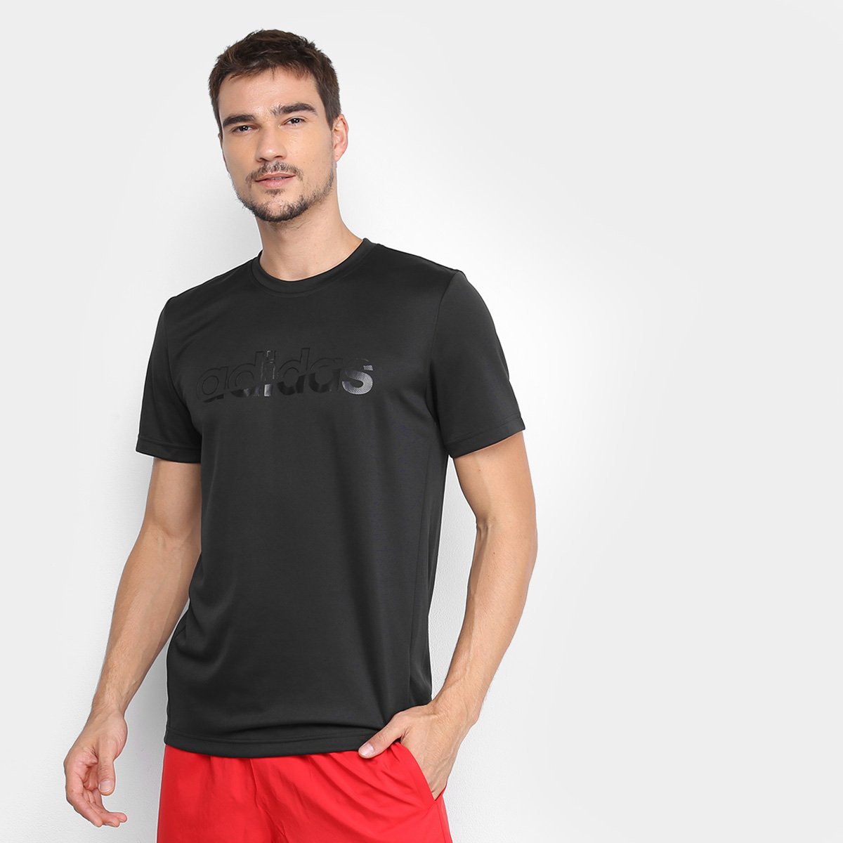 Camiseta Adidas D2M Brand Masculina - Preto é ruim? Camiseta Adidas D2M Brand Masculina - Preto é boa?