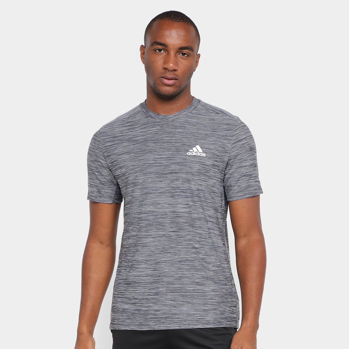 Camiseta Adidas D2M Heather Elastane Masculina - Marinho+Branco é boa?