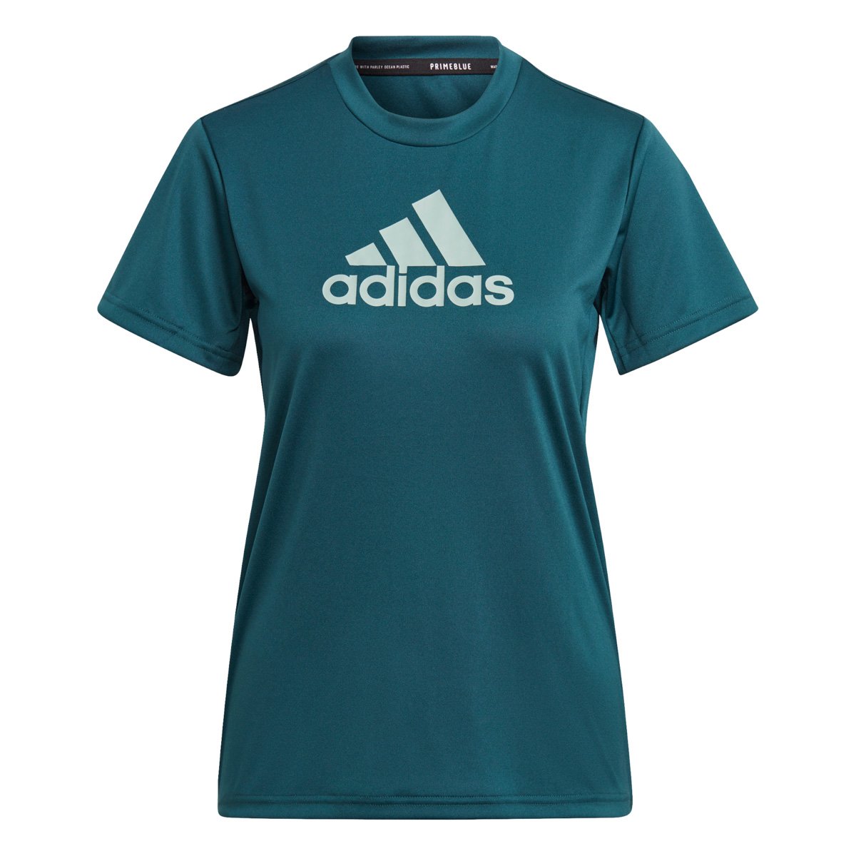 Camiseta Adidas Essentials Logo Adidas Feminina - Azul Petróleo+Verde é ruim? Camiseta Adidas Essentials Logo Adidas Feminina - Azul Petróleo+Verde é boa?