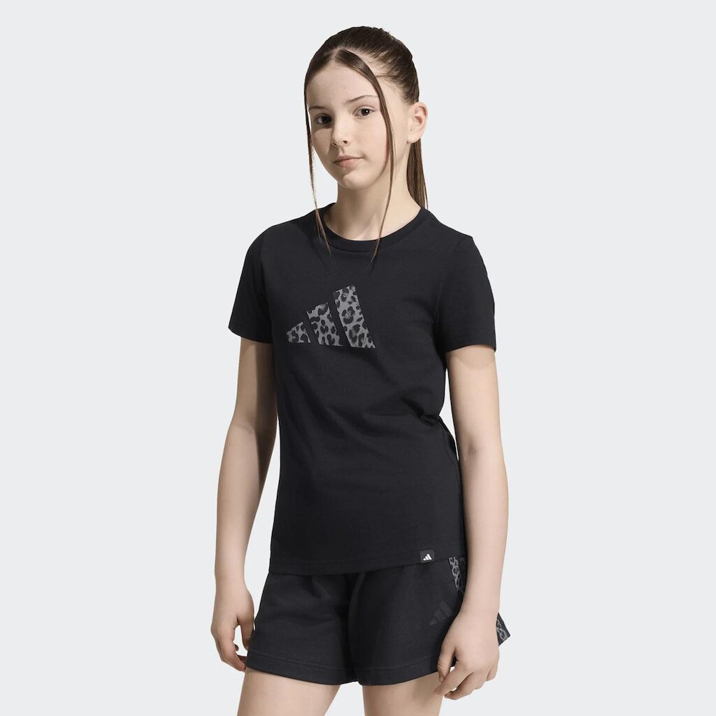 Camiseta Adidas Logo Leopardo Infantil