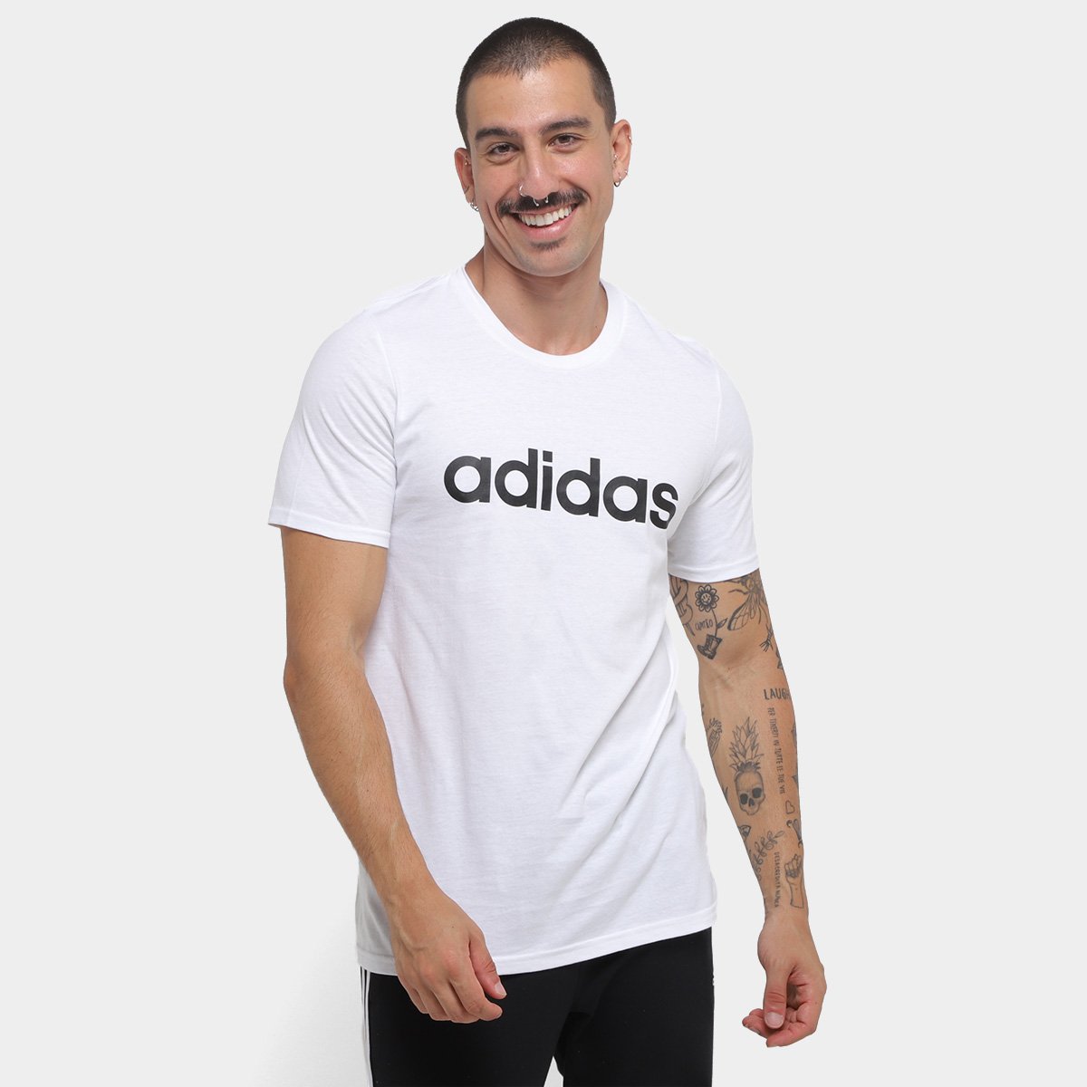 Camiseta Adidas Logo Linear II Masculina Menor preço em Camiseta Adidas Logo Linear II Masculina