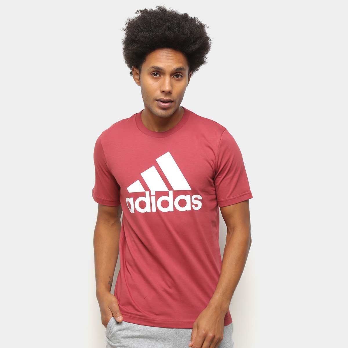 Camiseta Adidas Logo Masculina - Vermelho é ruim? Camiseta Adidas Logo Masculina - Vermelho é boa?
