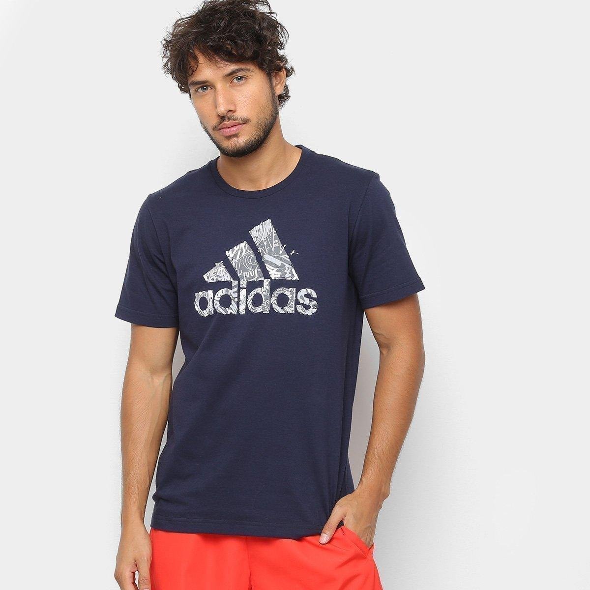 Camiseta Adidas MH Bos Graph Masculina - Marinho Menor preço em Camiseta Adidas MH Bos Graph Masculina - Marinho