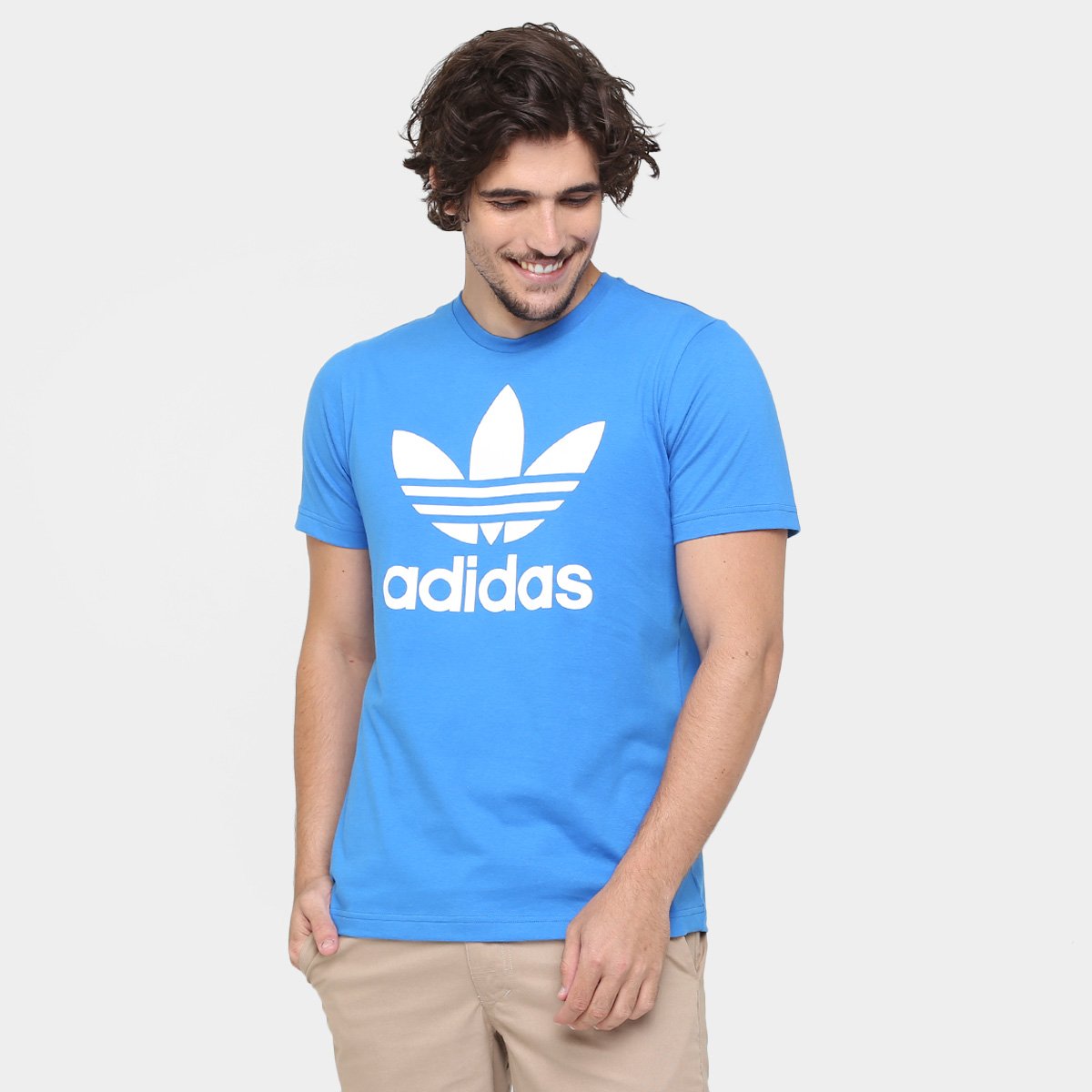 camisa adidas originals azul