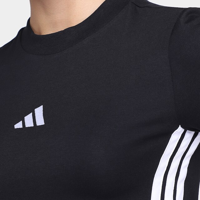 Camiseta Adidas Slim 3 Stripes Feminina