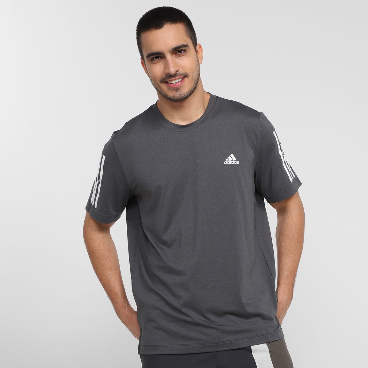 Camiseta Adidas Training 365 3 Listras Masculina Menor preço em Camiseta Adidas Training 365 3 Listras Masculina