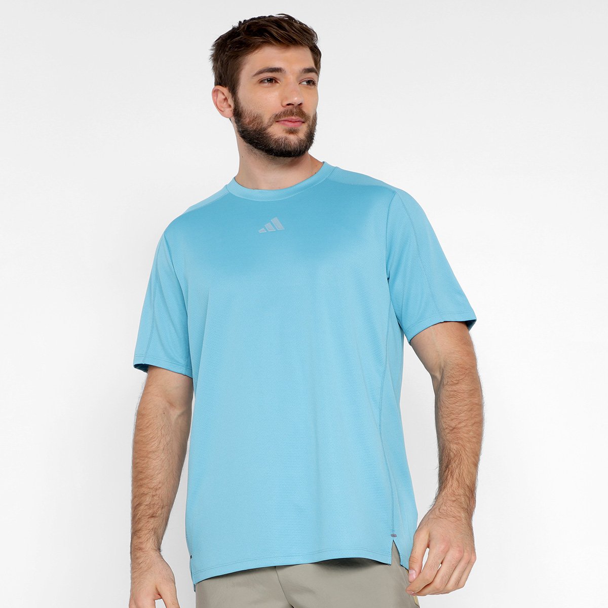 Camiseta Adidas Workout Masculina - Azul Menor preço em Camiseta Adidas Workout Masculina - Azul