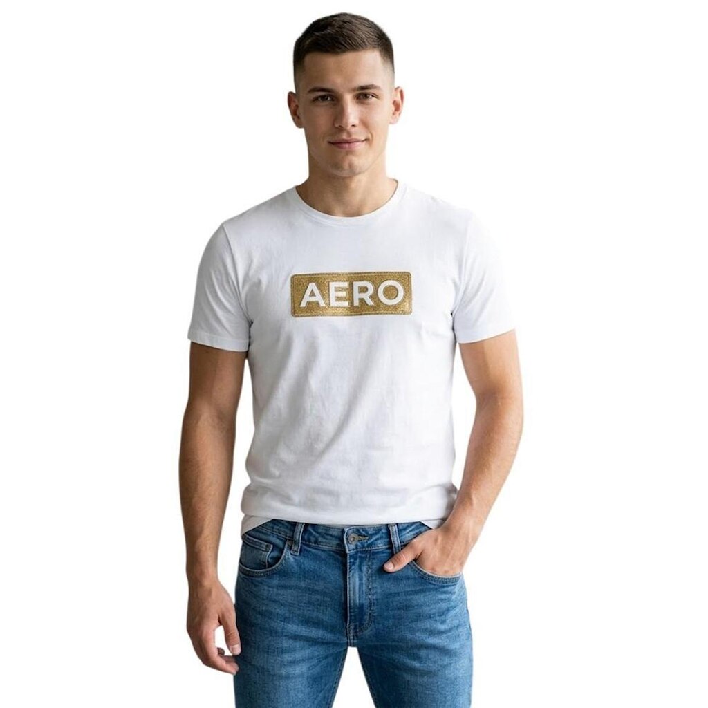 Camiseta Aeropostale Platinum Branca Masculina