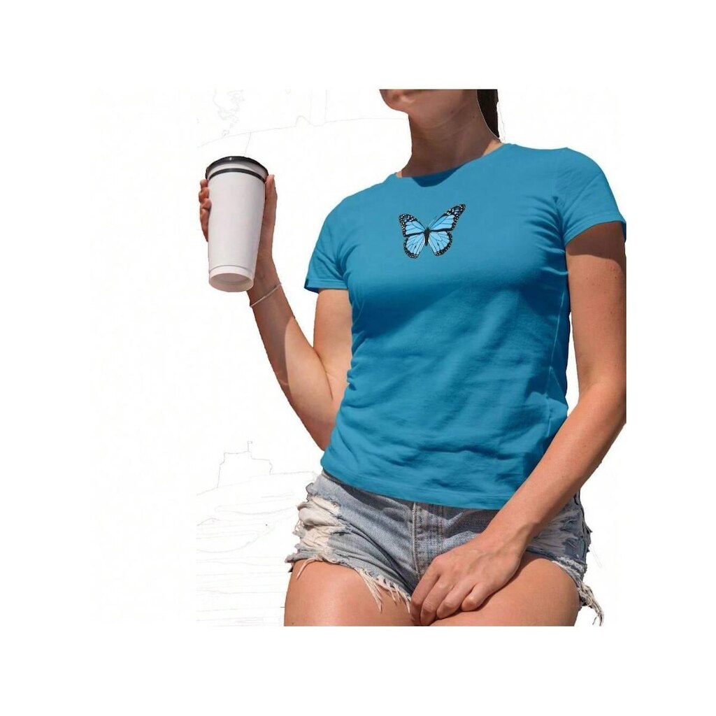 Camiseta AL7 Store 100% Algodão Borboleta Masculina