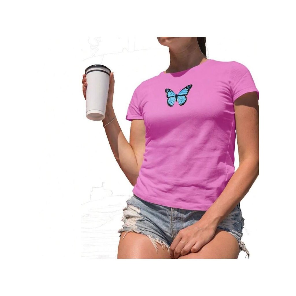 Camiseta AL7 Store 100% Algodão Borboleta Masculina
