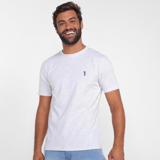 Camiseta Aleatory Básica Lisa Masculina - Mescla