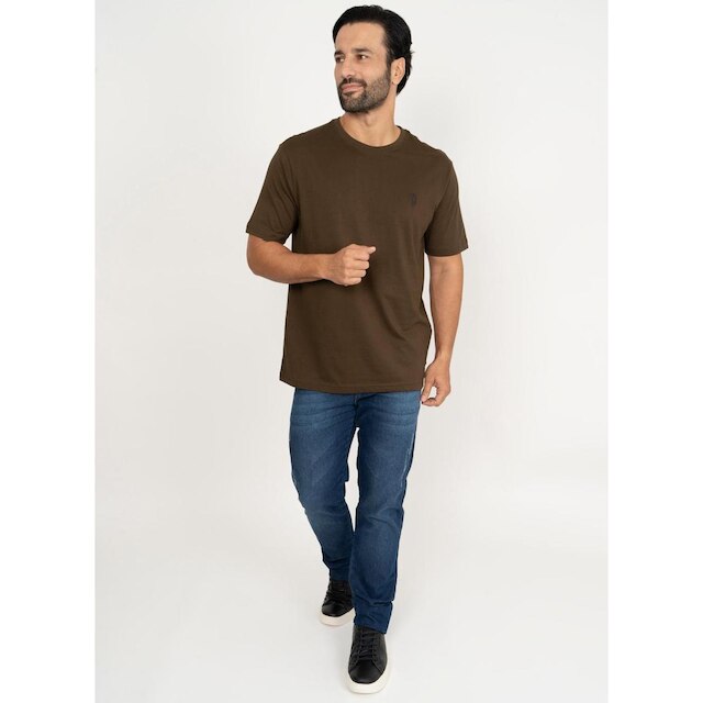 Camiseta Aleatory Lisa Marrom