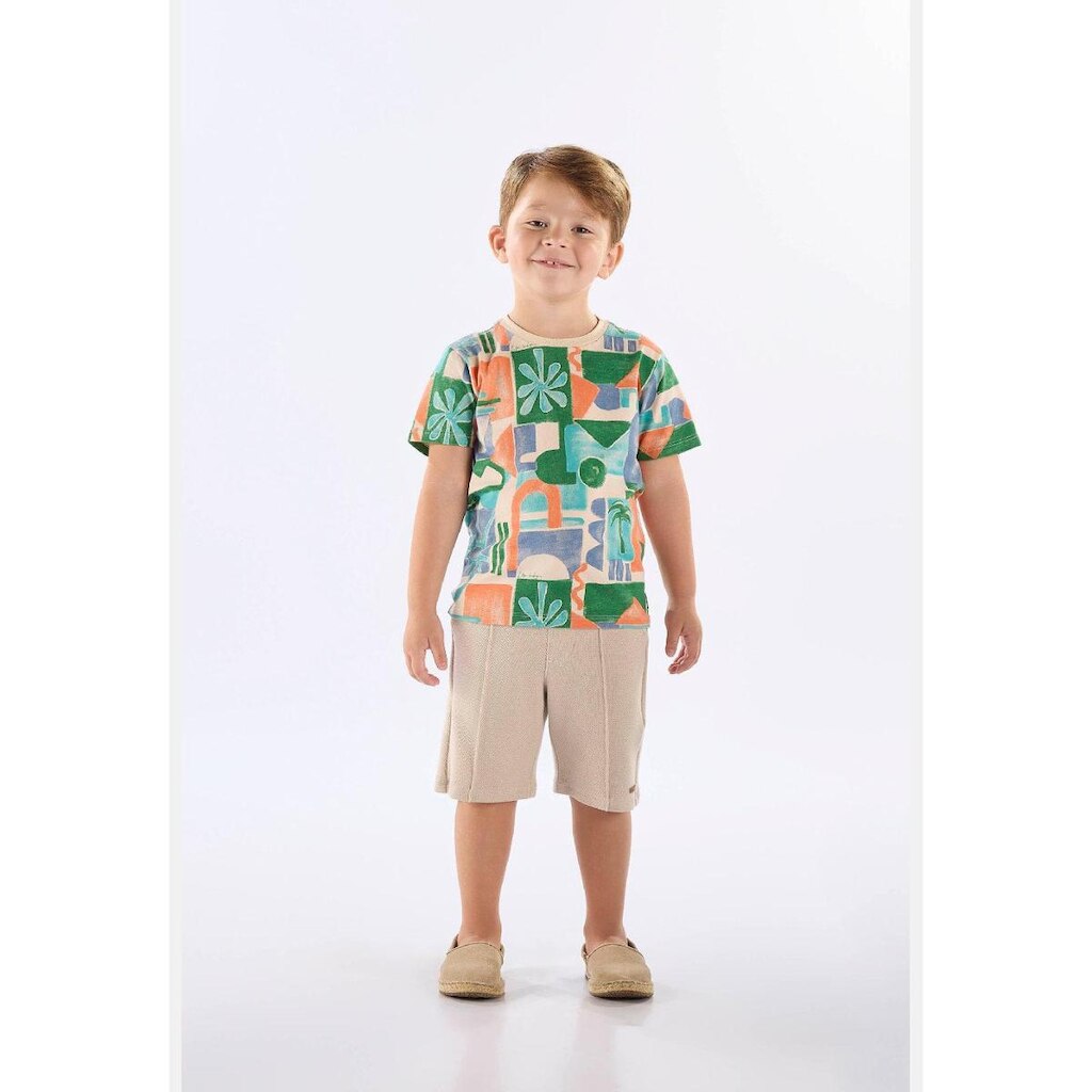 Camiseta Algodão Estampa Abstrata Up Baby