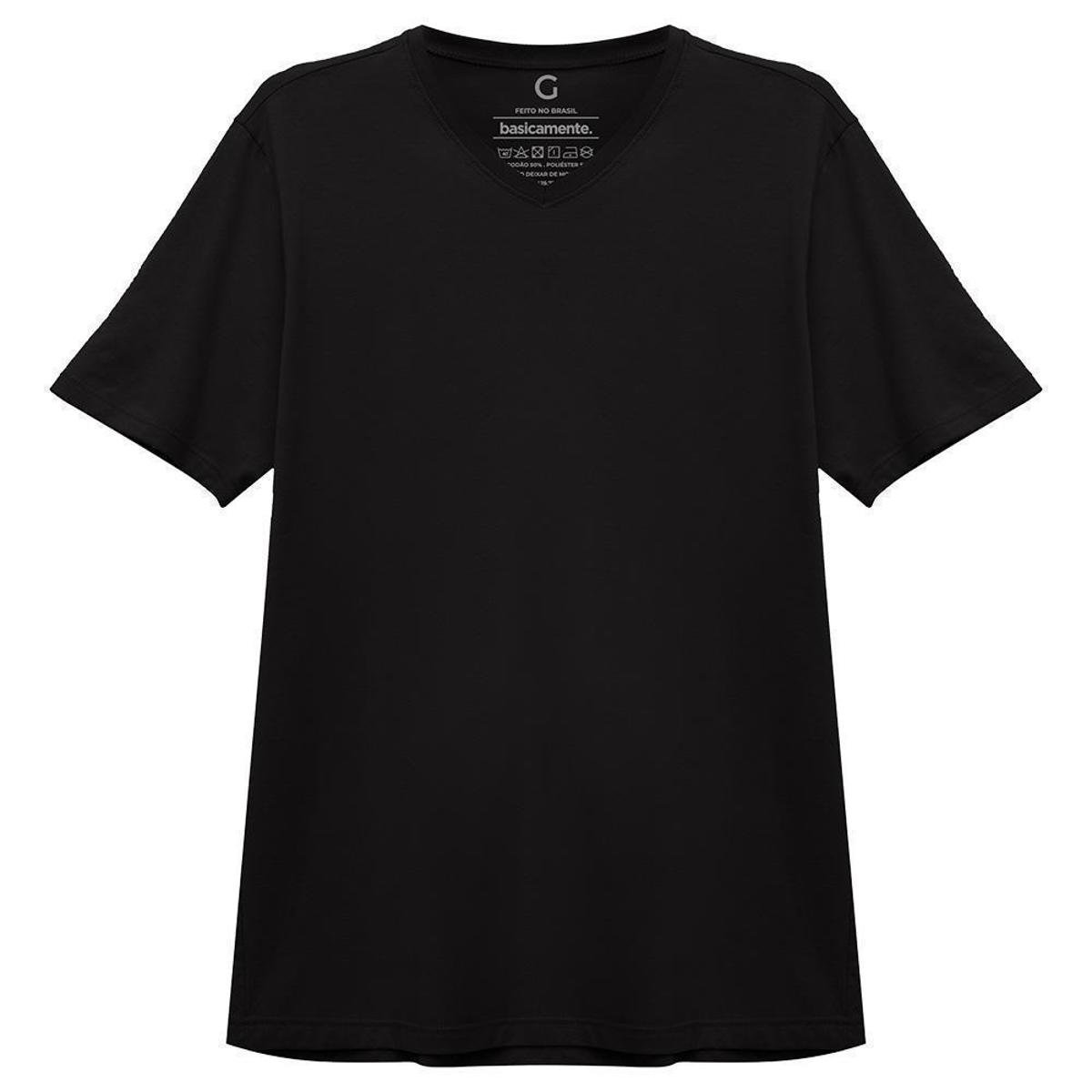 Camiseta Algodão Premium Gola V Masculino - Preto é ruim? Camiseta Algodão Premium Gola V Masculino - Preto é boa?