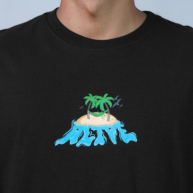 Camiseta Alive Island Preto