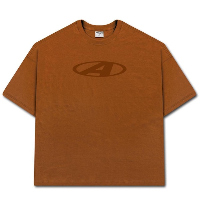 Camiseta Alive Oversized Emboss Marrom
